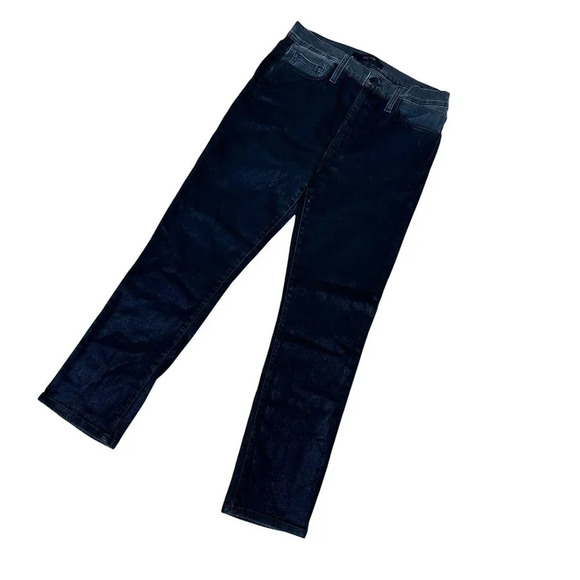 JOE'S Sedna Black Denim Coated Jeans Size 29 High Rise Straight Leg - Picture 1 of 12